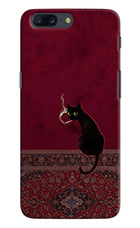 Midnight Cat Oneplus 5 Hard Case Back Cover by Casekaro