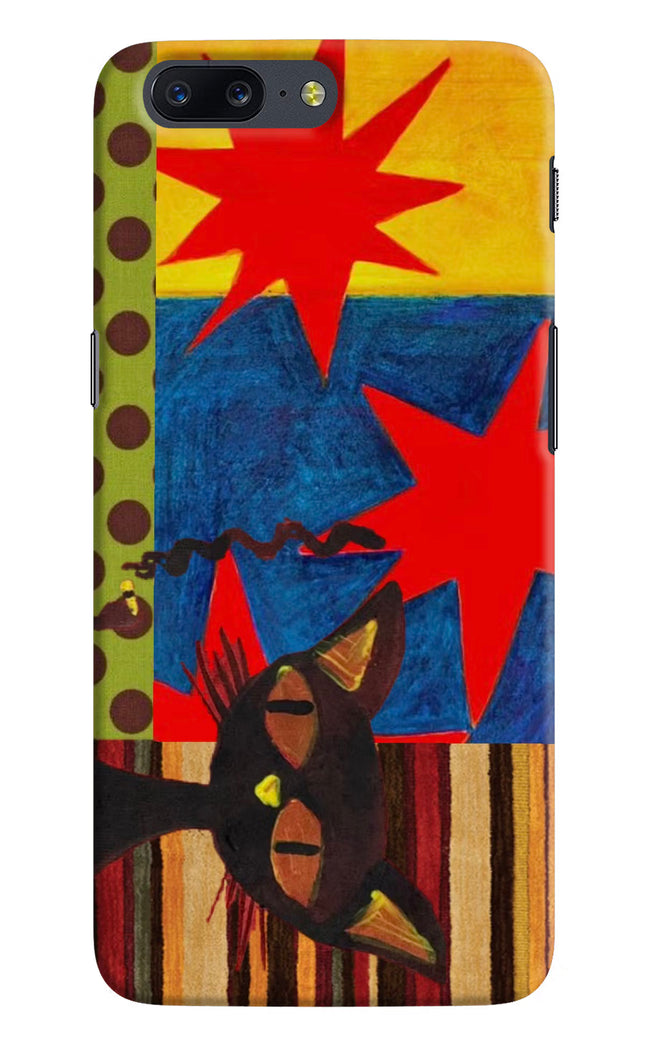 Pop Cat Oneplus 5 Hard Case Back Cover by Casekaro