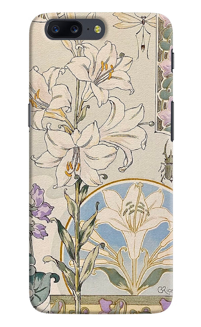 White Lily Oneplus 5 Hard Case Back Cover by Casekaro