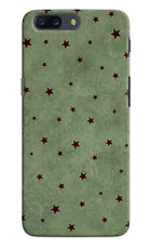 Green Stars Oneplus 5 Hard Case Back Cover by Casekaro