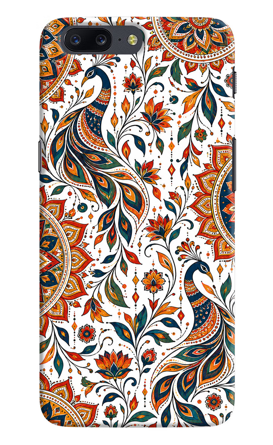 White Mayura Oneplus 5 Back Cover, Hard case
