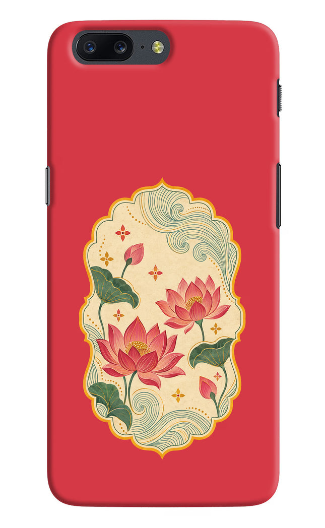 Pink Lotus Oneplus 5 Back Cover