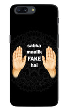 Sabka Malik Fake Oneplus 5 Hard Case Back Cover by Casekaro