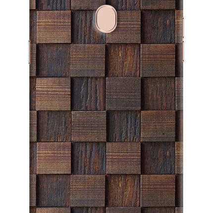 Wooden Cube Design Oppo F5 Hard Case Back Cover by Casekaro