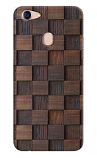 Wooden Cube Design Oppo F5 Hard Case Back Cover by Casekaro