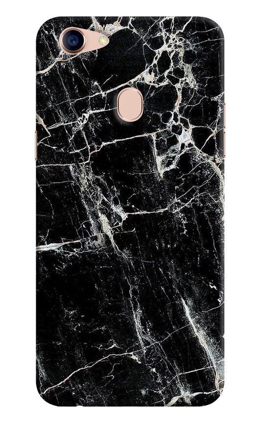 Black Marble Texture Oppo F5 Hard Case Back Cover by Casekaro