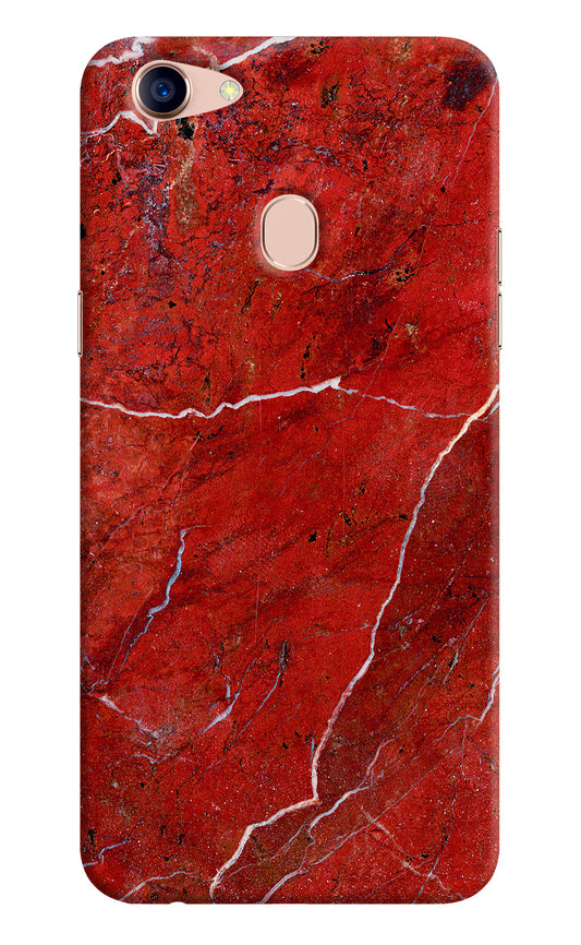 Red Marble Design Oppo F5 Hard Case Back Cover by Casekaro