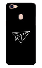 Paper Plane White Oppo F5 Hard Case Back Cover by Casekaro