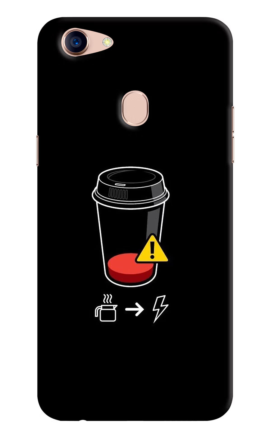 Coffee Oppo F5 Back Cover, Hard case
