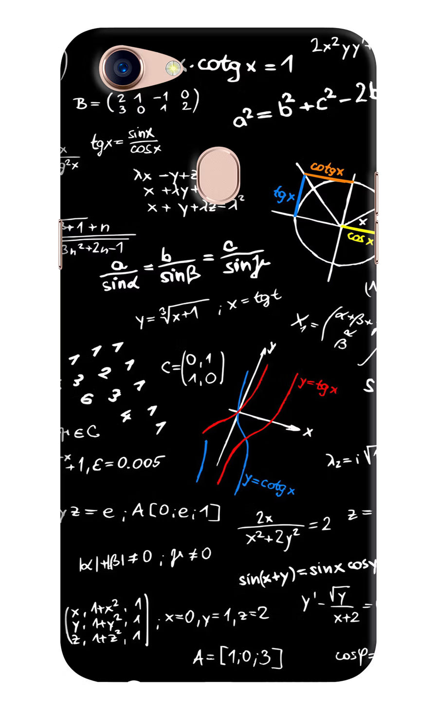 Mathematics Formula Oppo F5 Back Cover, Hard case