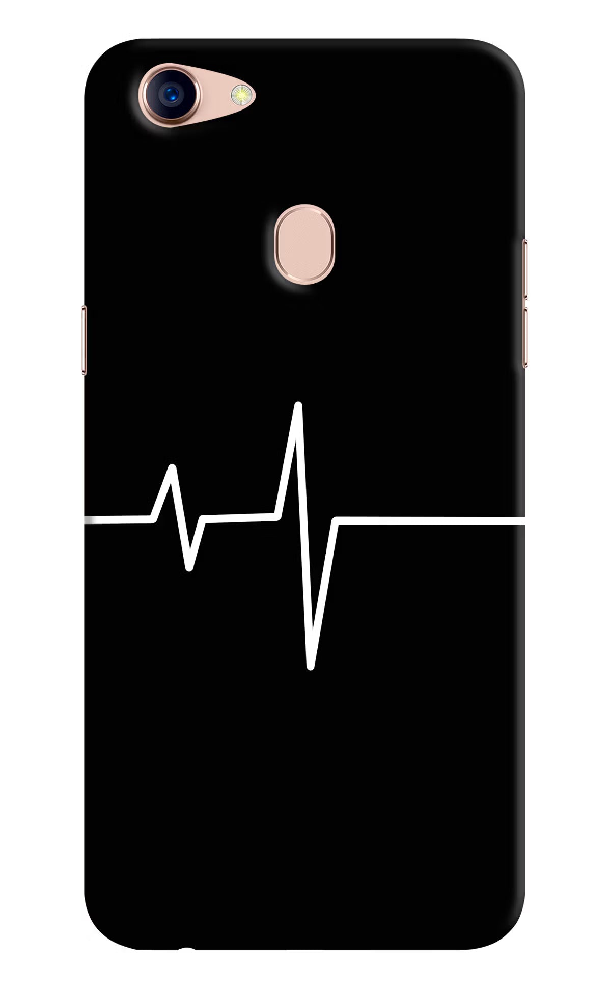 Heart Beats Oppo F5 Hard Case Back Cover by Casekaro