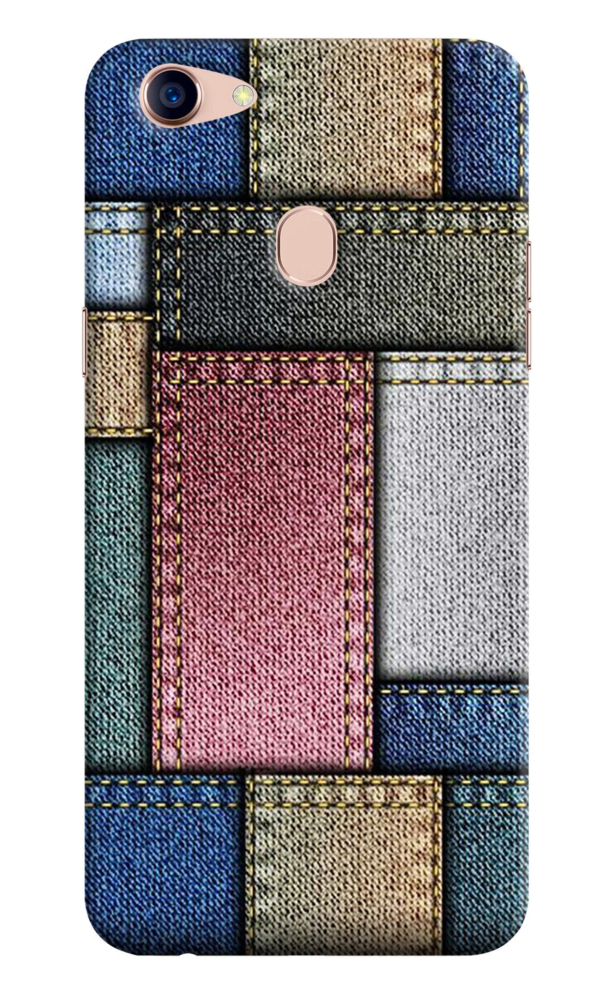 Multicolor Jeans Oppo F5 Hard Case Back Cover by Casekaro