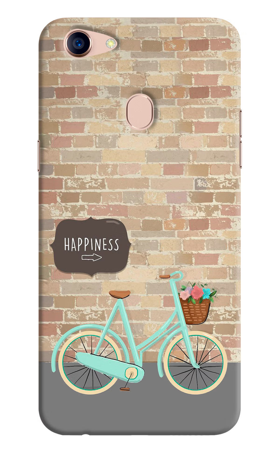 Happiness Artwork Oppo F5 Back Cover, Hard case