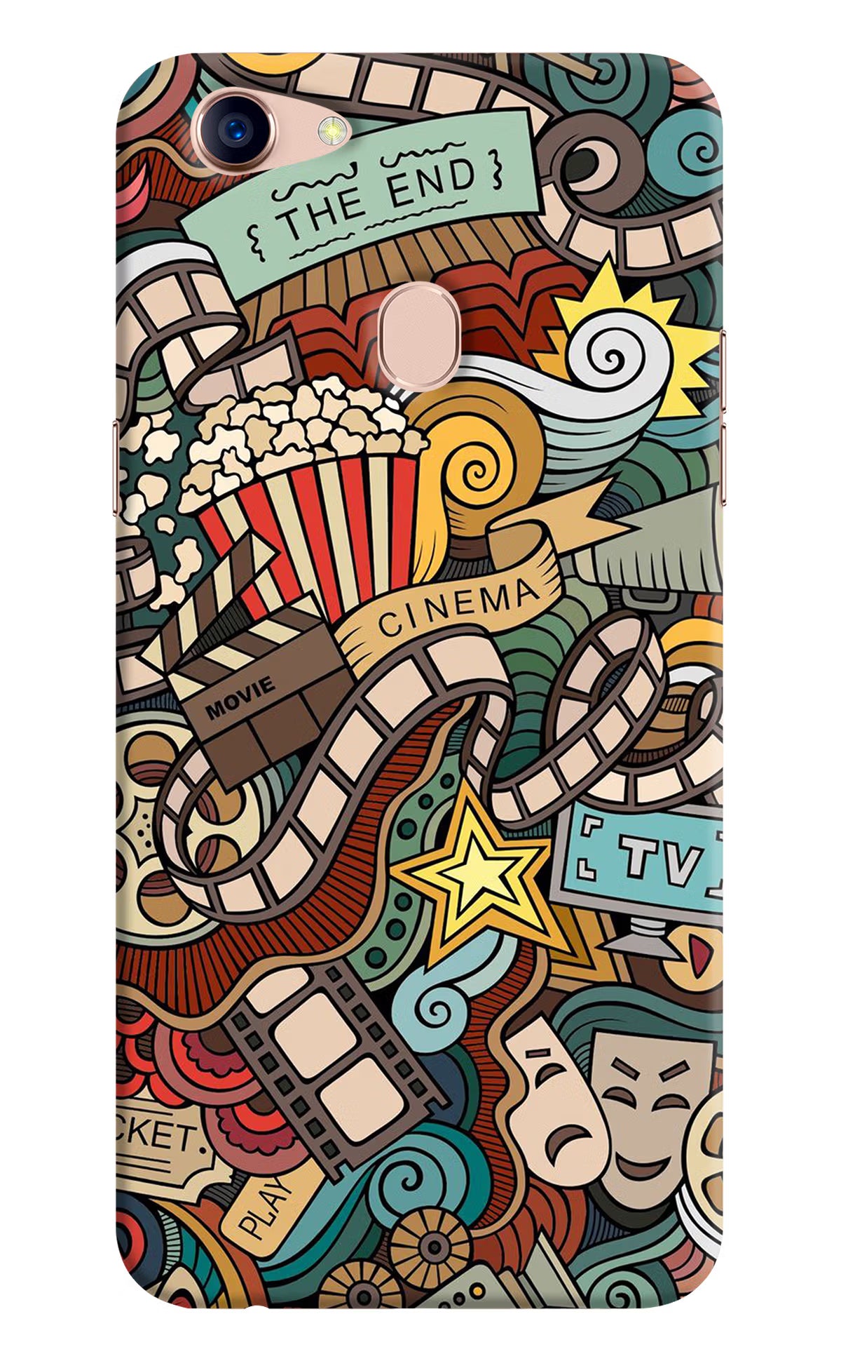 Cinema Abstract Oppo F5 Hard Case Back Cover by Casekaro
