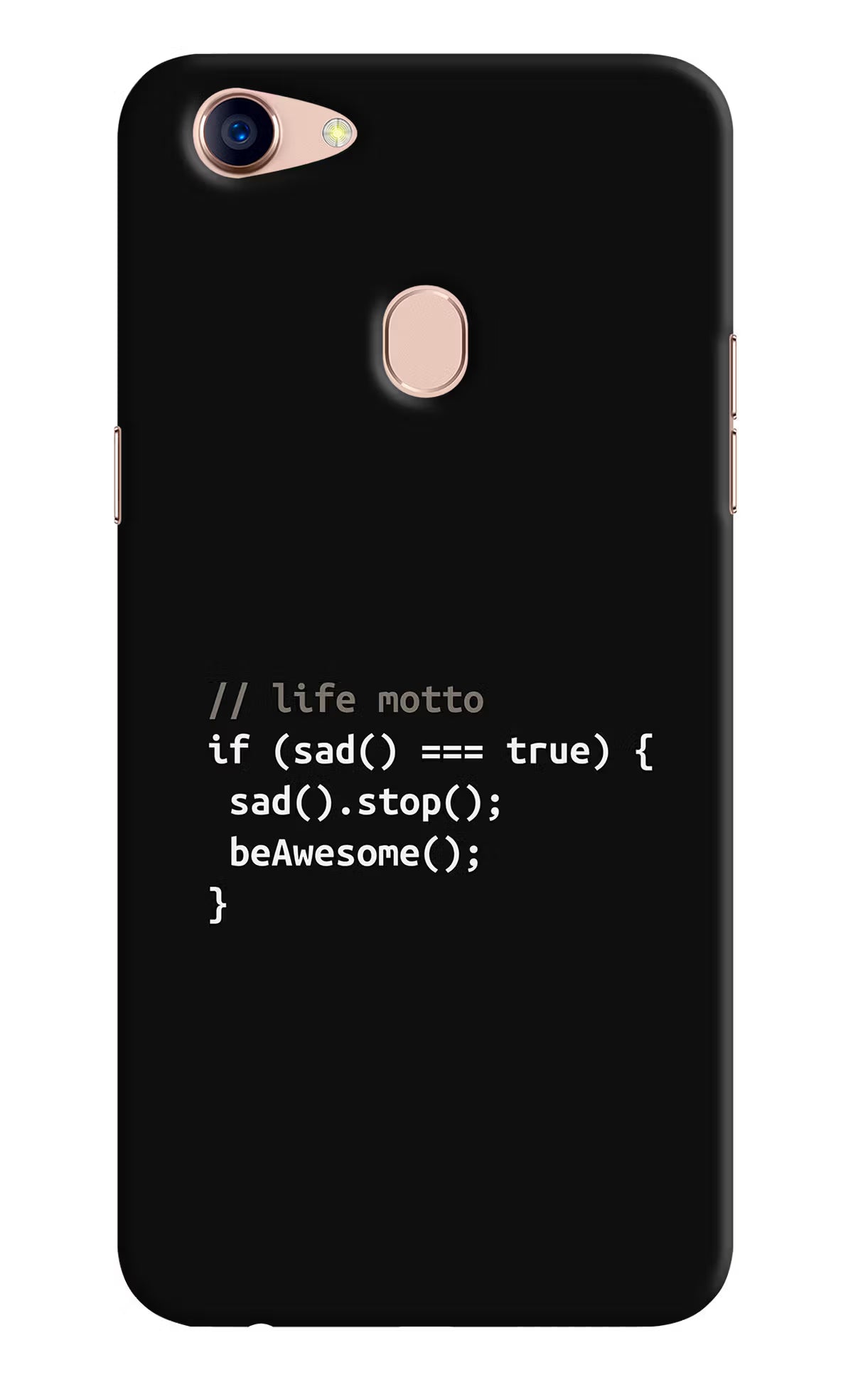 Life Motto Code Oppo F5 Hard Case Back Cover by Casekaro