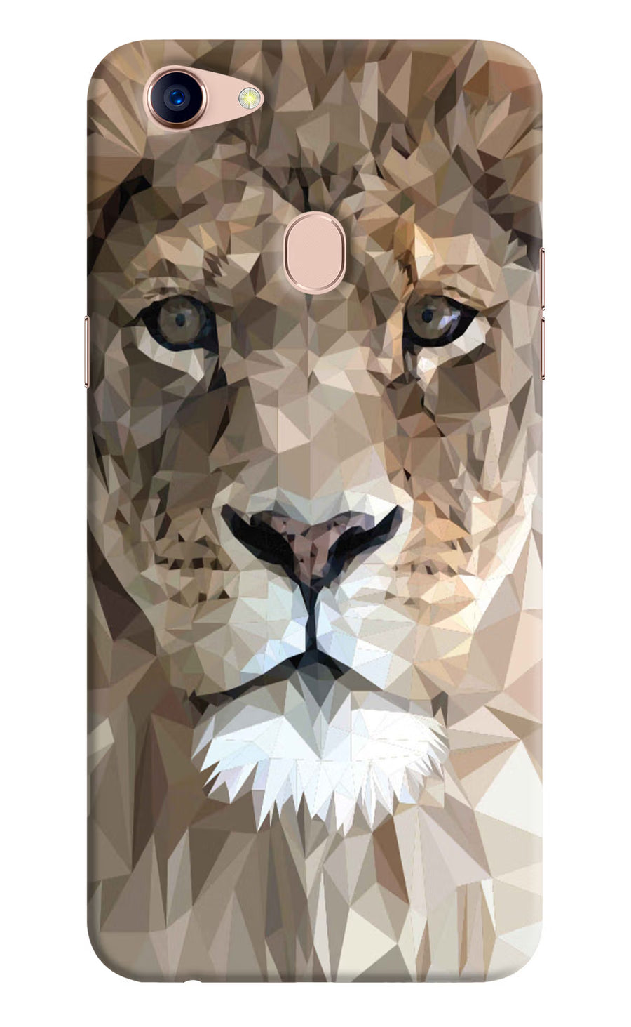 Lion Art Oppo F5 Back Cover, Hard case