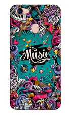Music Graffiti Oppo F5 Hard Case Back Cover by Casekaro