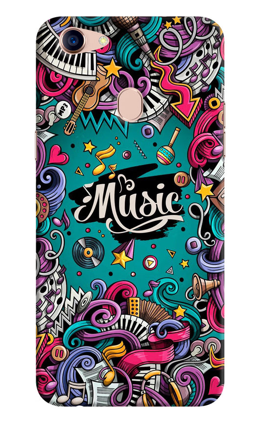 Music Graffiti Oppo F5 Hard Case Back Cover by Casekaro