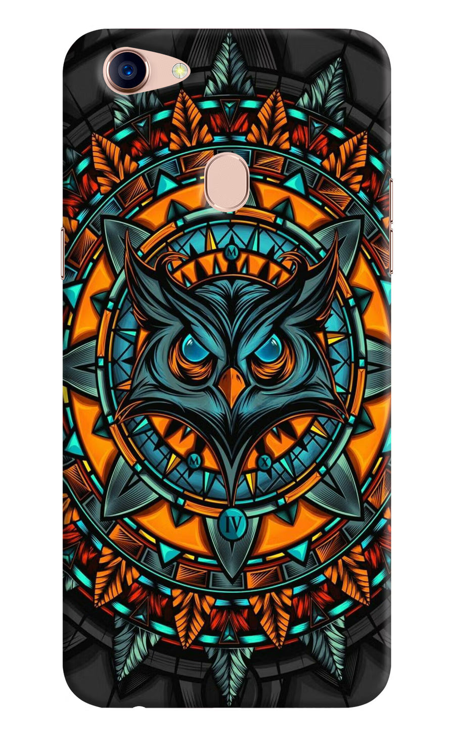 Angry Owl Art Oppo F5 Back Cover, Hard case