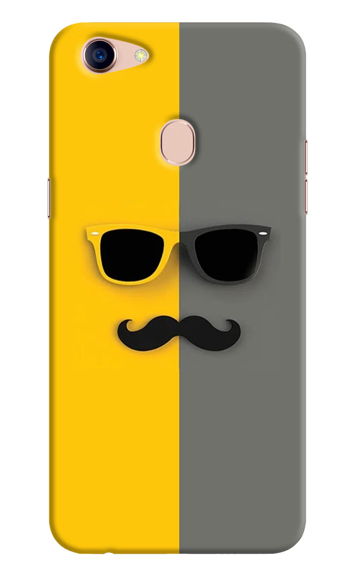 Sunglasses with Mustache Oppo F5 Hard Case Back Cover by Casekaro