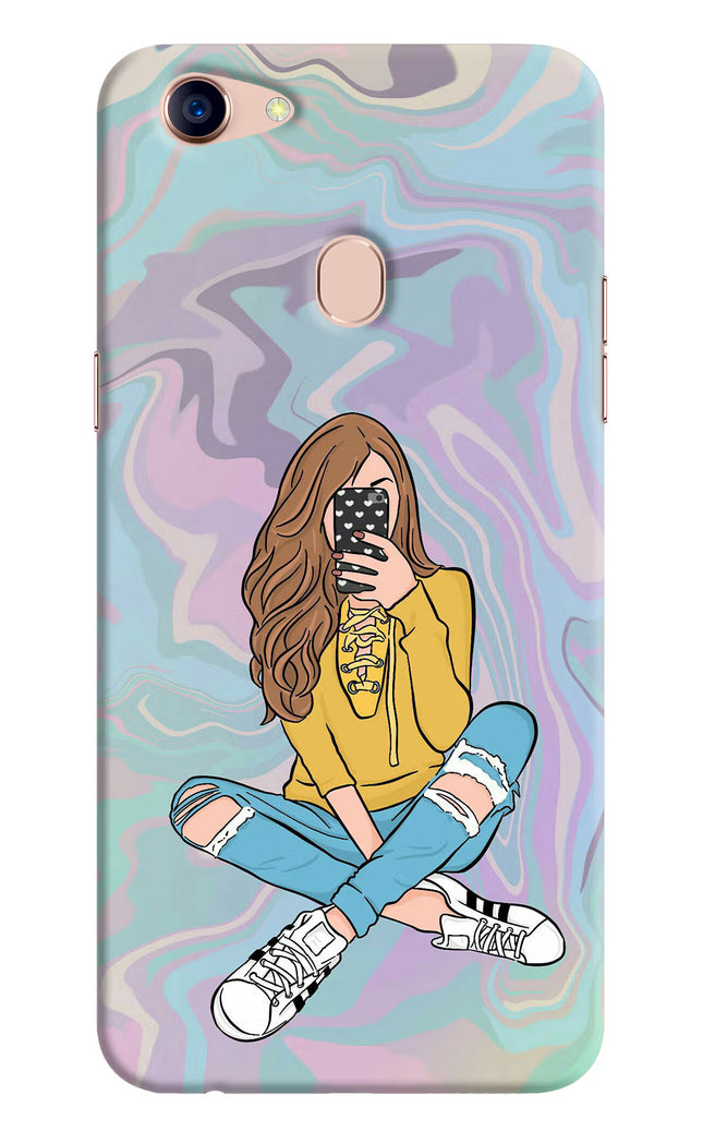 Selfie Girl Oppo F5 Hard Case Back Cover by Casekaro