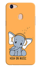 High On Music Oppo F5 Hard Case Back Cover by Casekaro