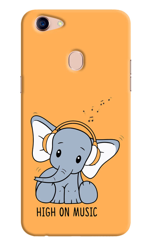 High On Music Oppo F5 Hard Case Back Cover by Casekaro