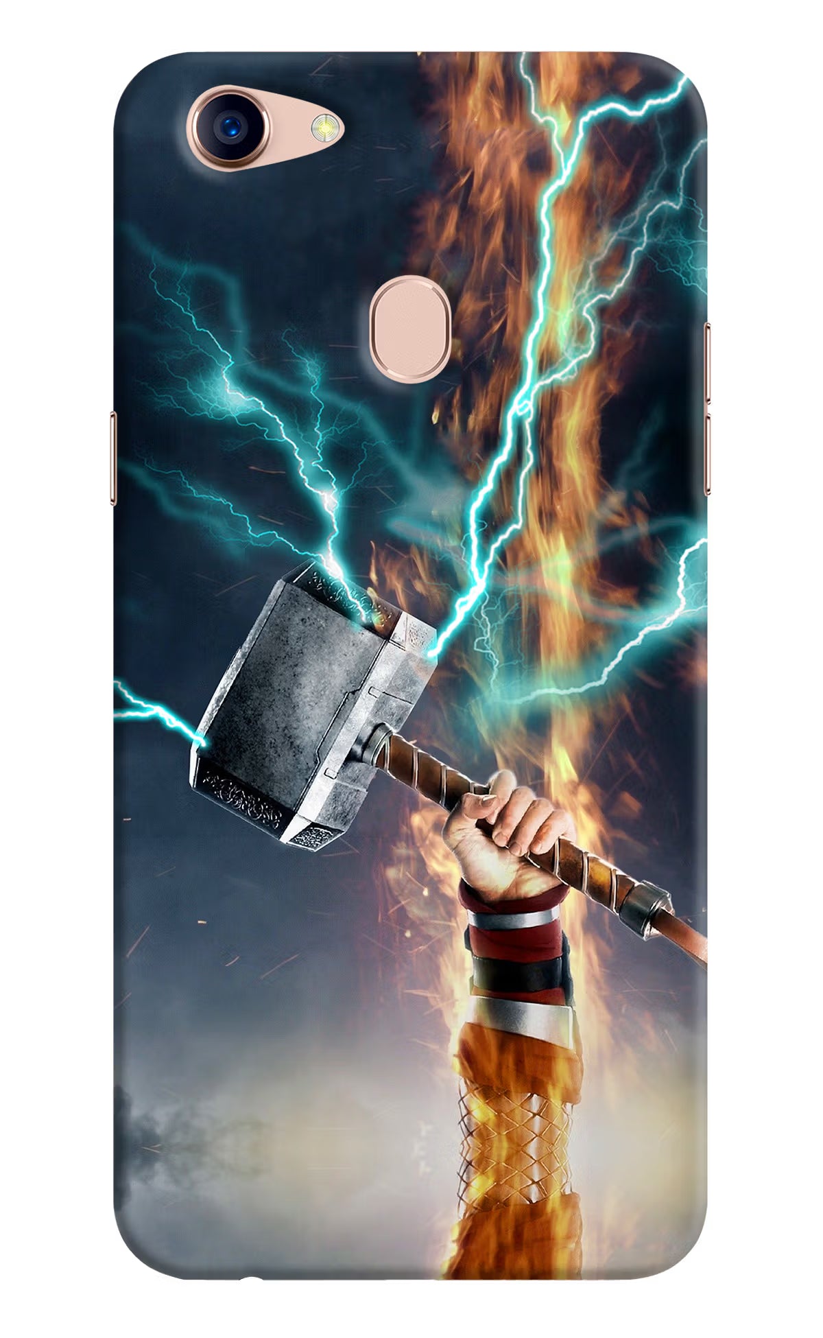 Thor Hammer Mjolnir Oppo F5 Hard Case Back Cover by Casekaro