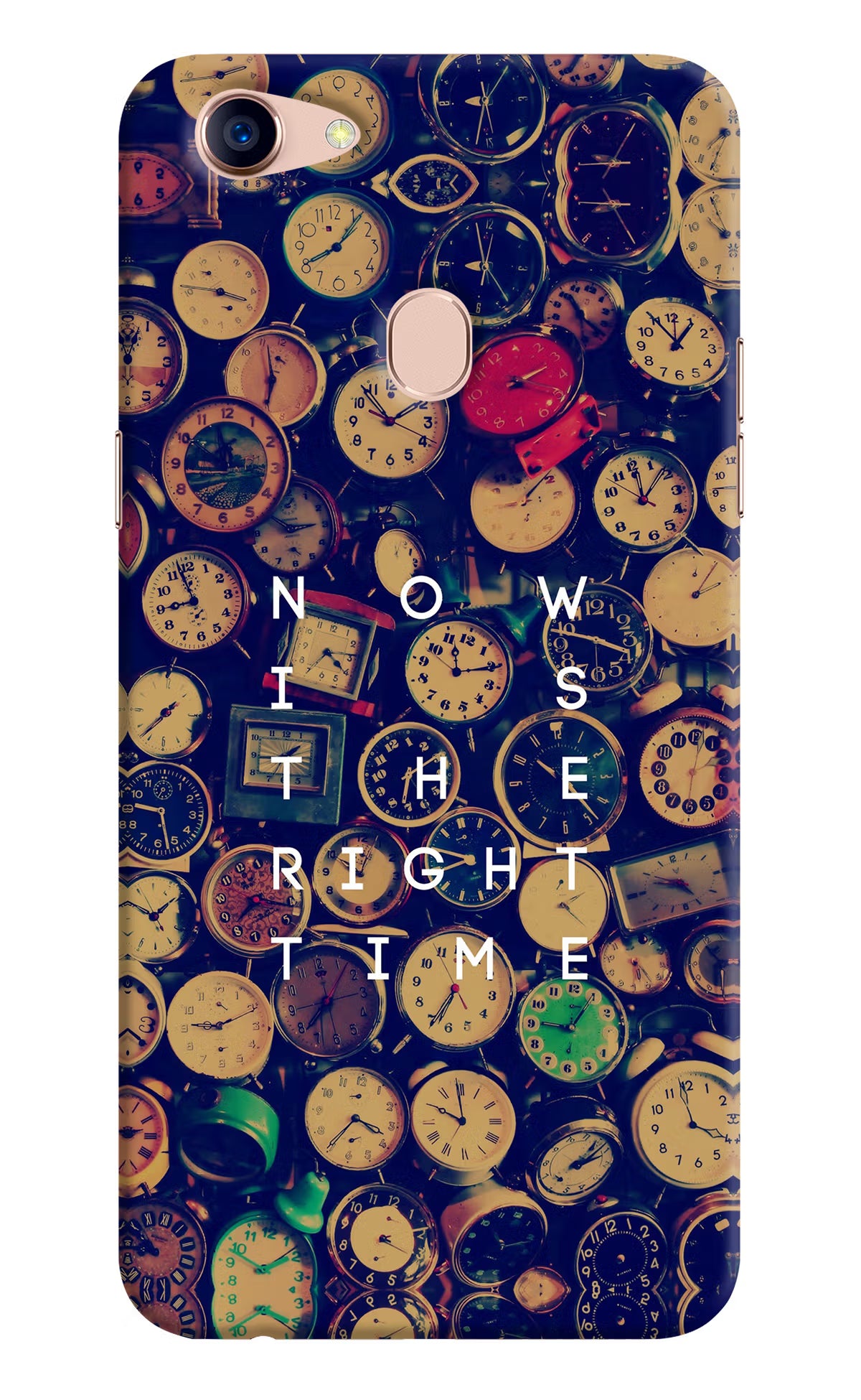 Now is the Right Time Quote Oppo F5 Hard Case Back Cover by Casekaro