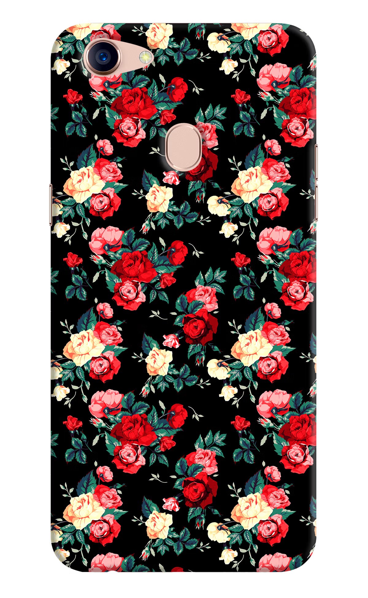 Rose Pattern Oppo F5 Hard Case Back Cover by Casekaro