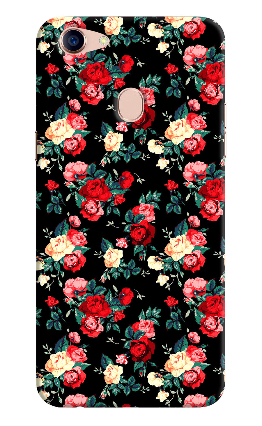 Rose Pattern Oppo F5 Back Cover, Hard case