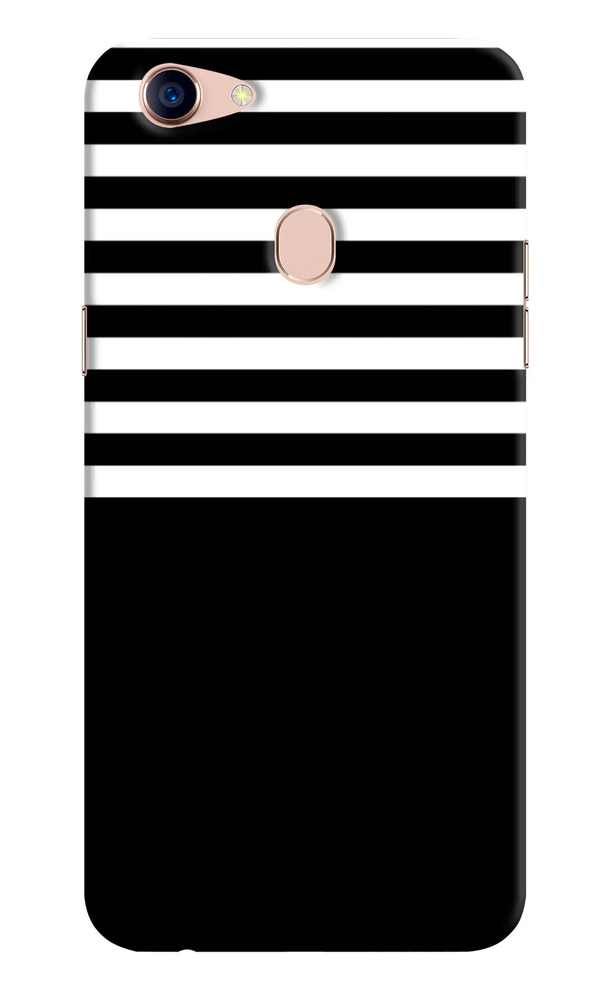 Black and White Print Oppo F5 Hard Case Back Cover by Casekaro