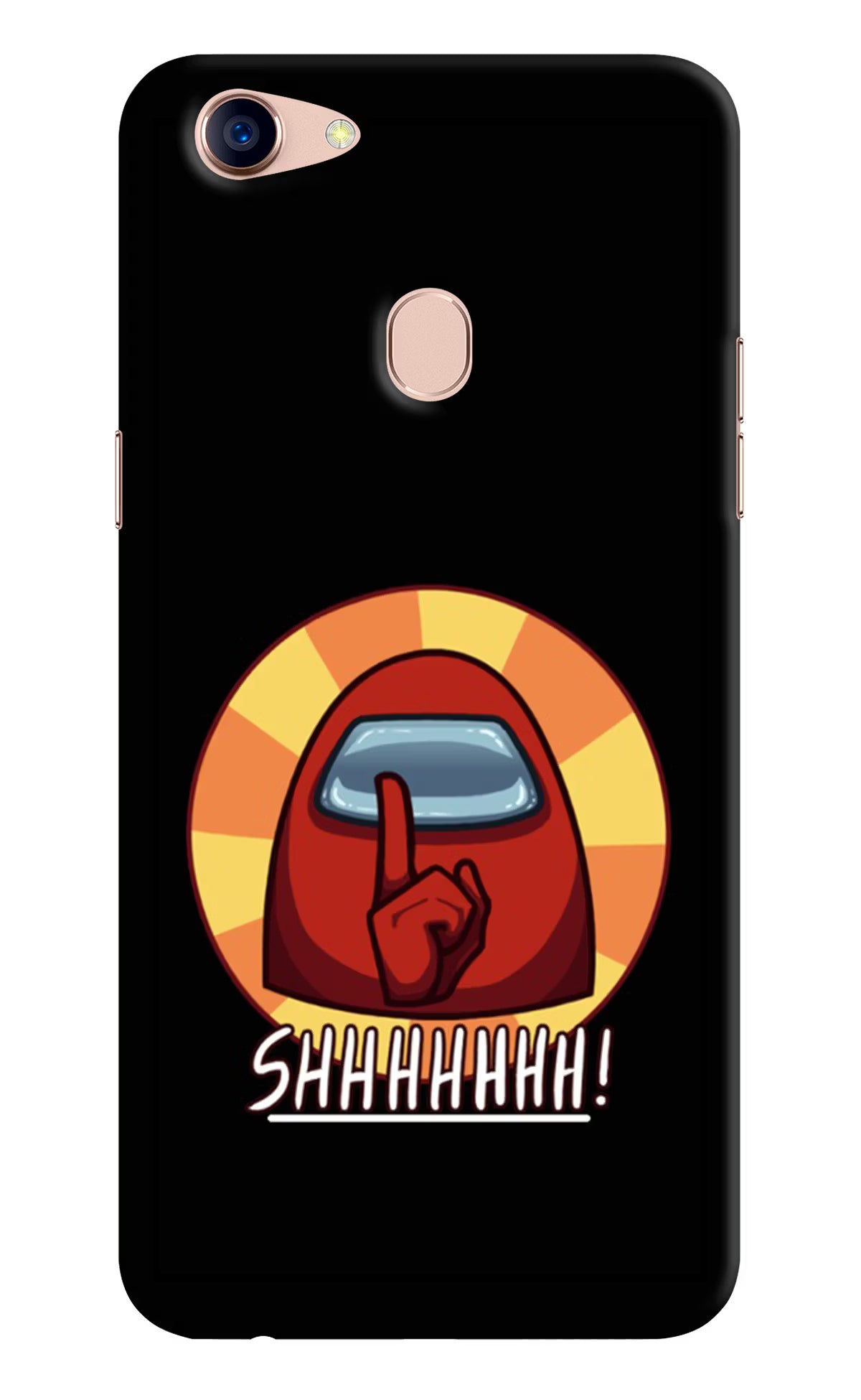 Among Us Shhh! Oppo F5 Hard Case Back Cover by Casekaro