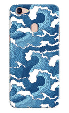 Blue Waves Oppo F5 Hard Case Back Cover by Casekaro