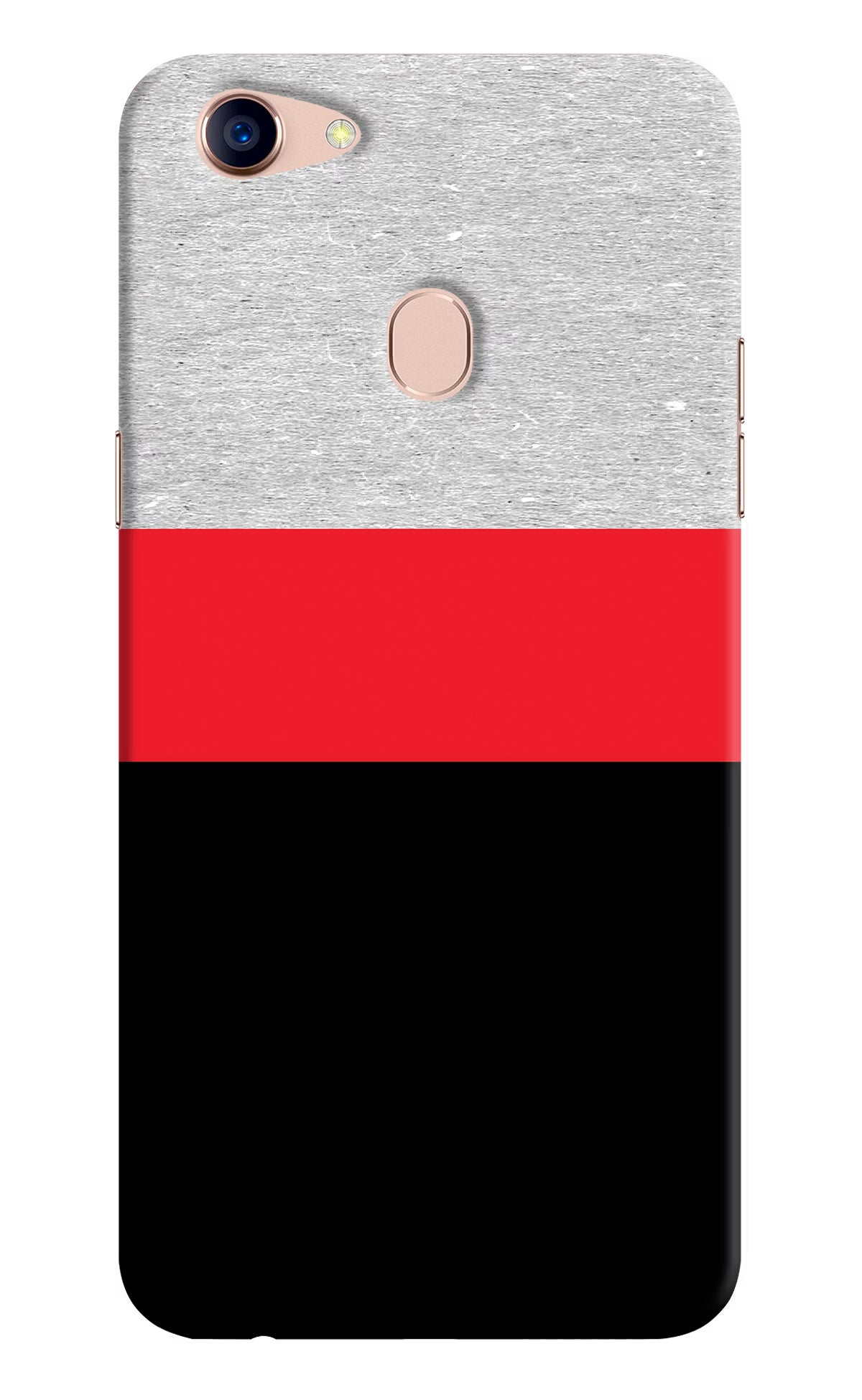 Tri Color Pattern Oppo F5 Hard Case Back Cover by Casekaro