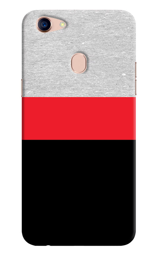 Tri Color Pattern Oppo F5 Hard Case Back Cover by Casekaro