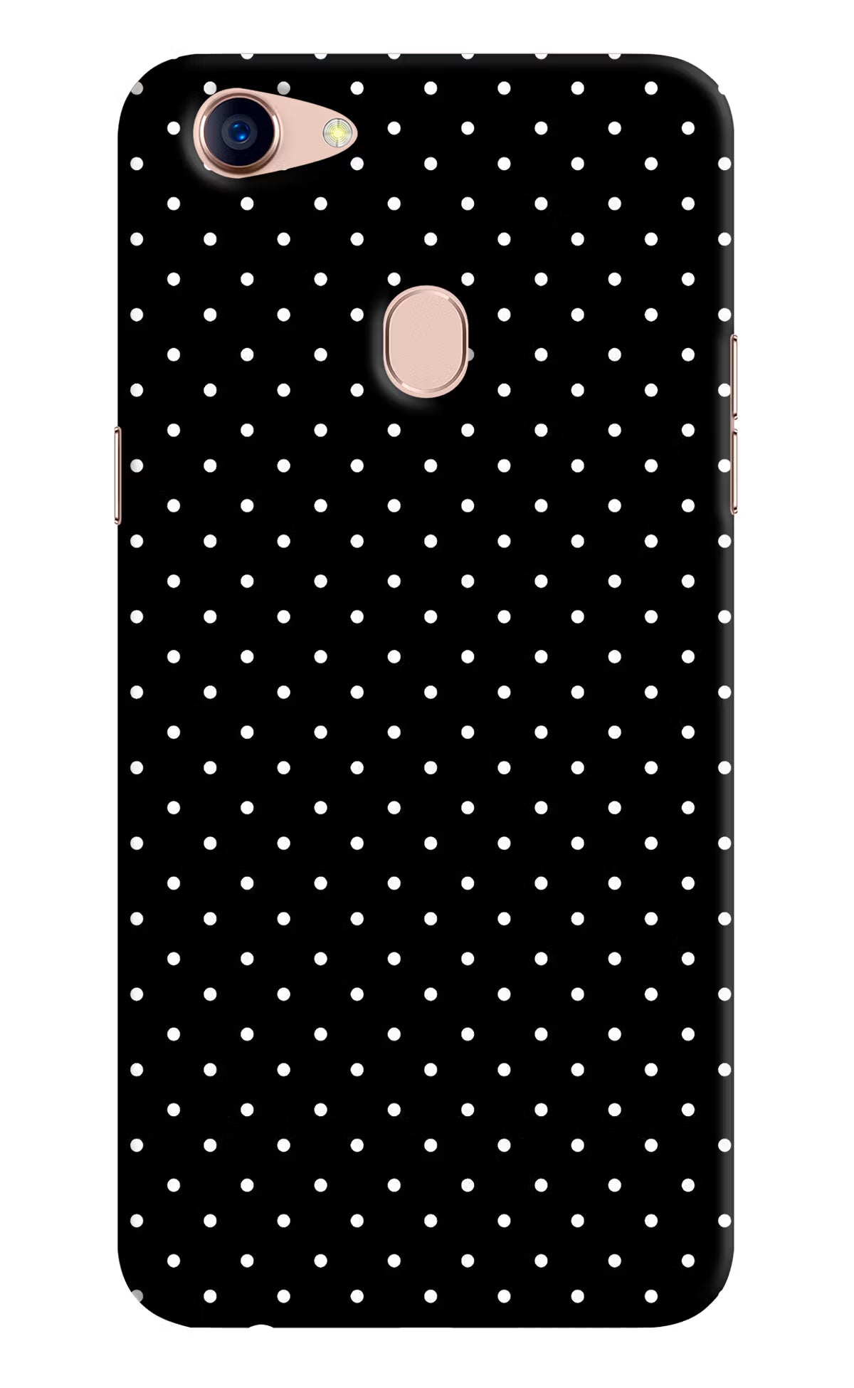 White Dots Oppo F5 Hard Case Back Cover by Casekaro