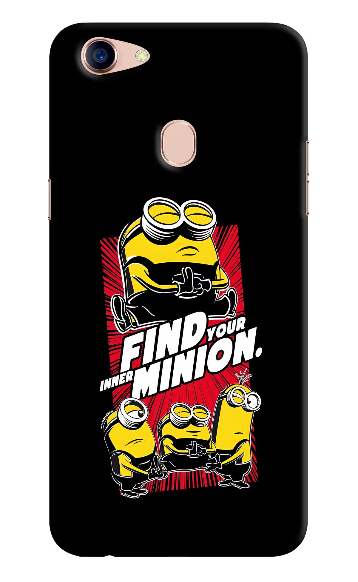 Find your inner Minion Oppo F5 Hard Case Back Cover by Casekaro