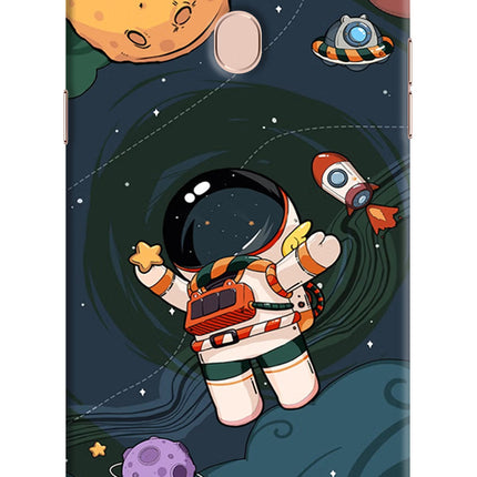 Cartoon Astronaut Oppo F5 Hard Case Back Cover by Casekaro