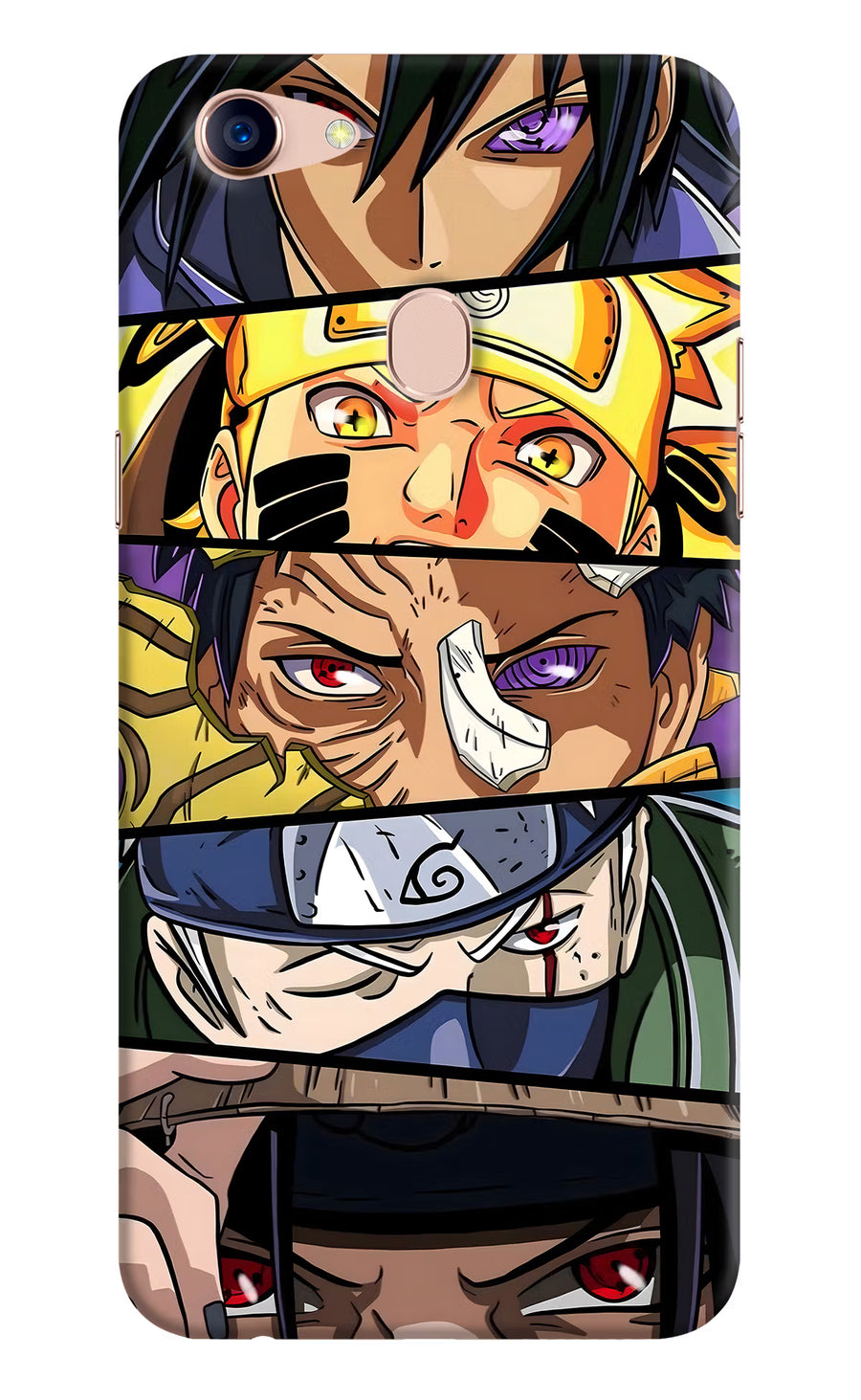 Naruto Character Oppo F5 Back Cover, Hard case