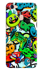 Game Doodle Oppo F5 Hard Case Back Cover by Casekaro