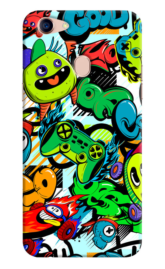 Game Doodle Oppo F5 Hard Case Back Cover by Casekaro