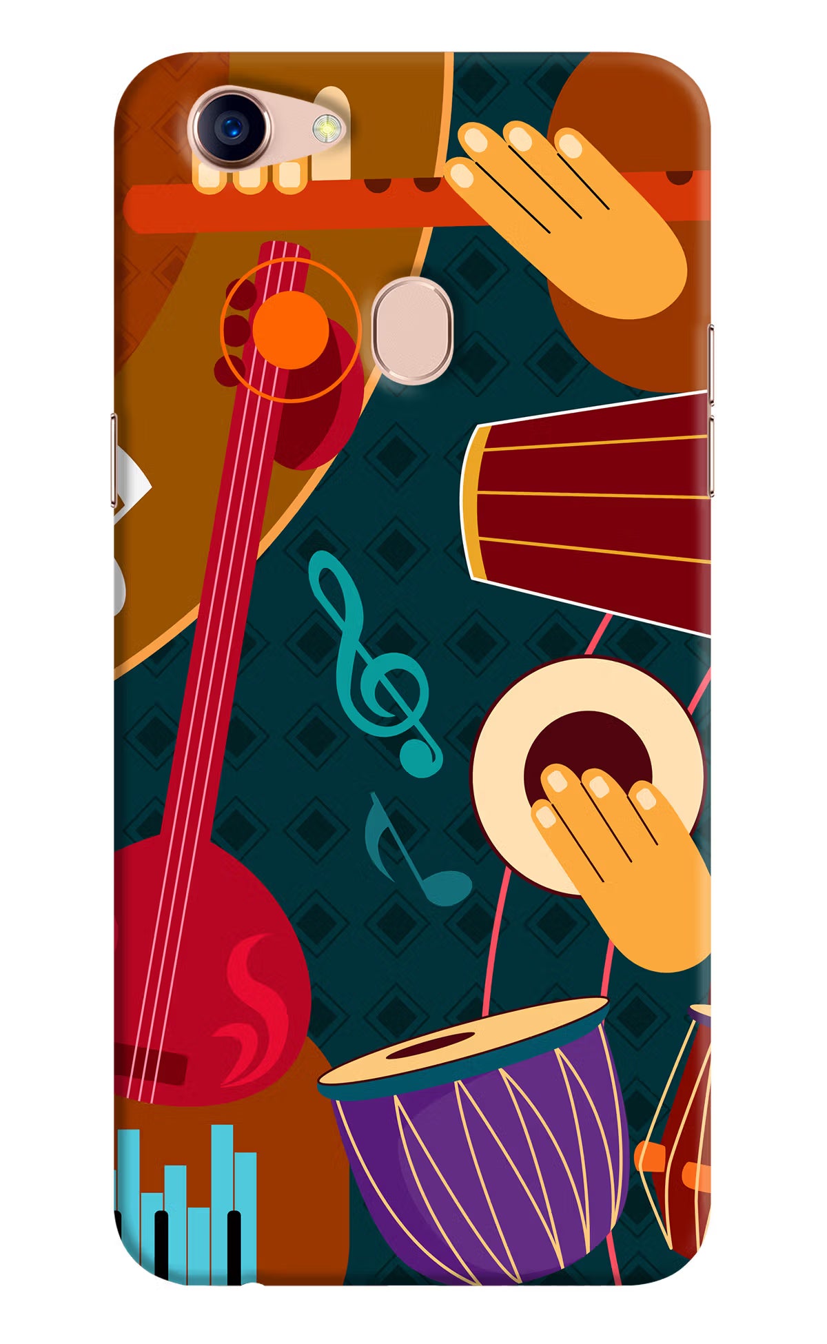 Music Instrument Oppo F5 Hard Case Back Cover by Casekaro