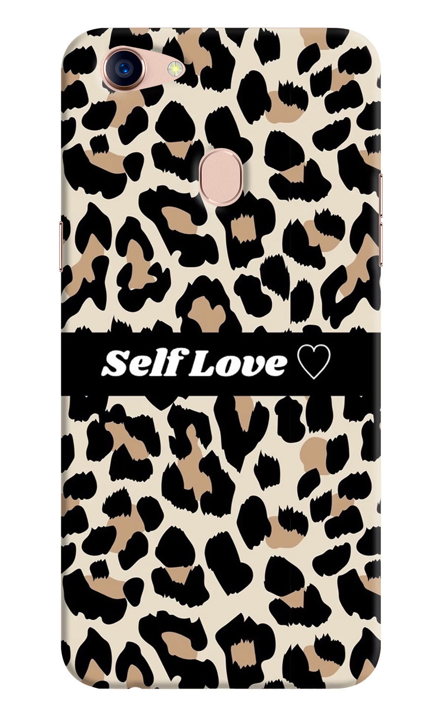 Leopard Print Self Love Oppo F5 Back Cover, Hard case