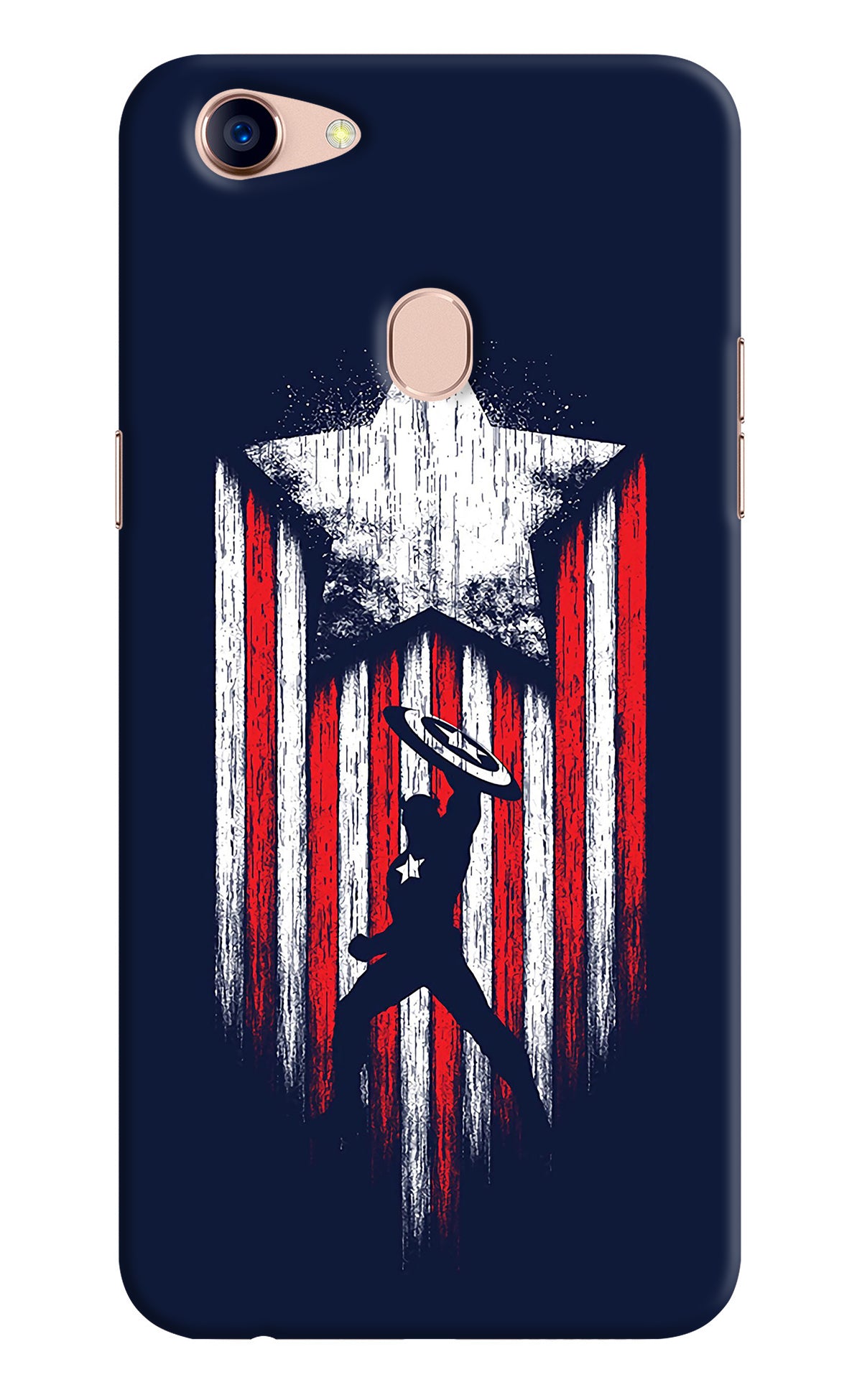 Captain America Marvel Art Oppo F5 Back Cover