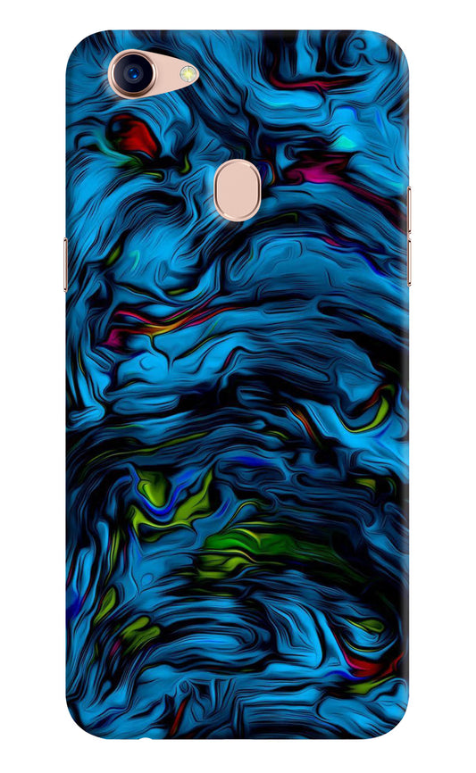 Dark Blue Abstract Oppo F5 Hard Case Back Cover by Casekaro