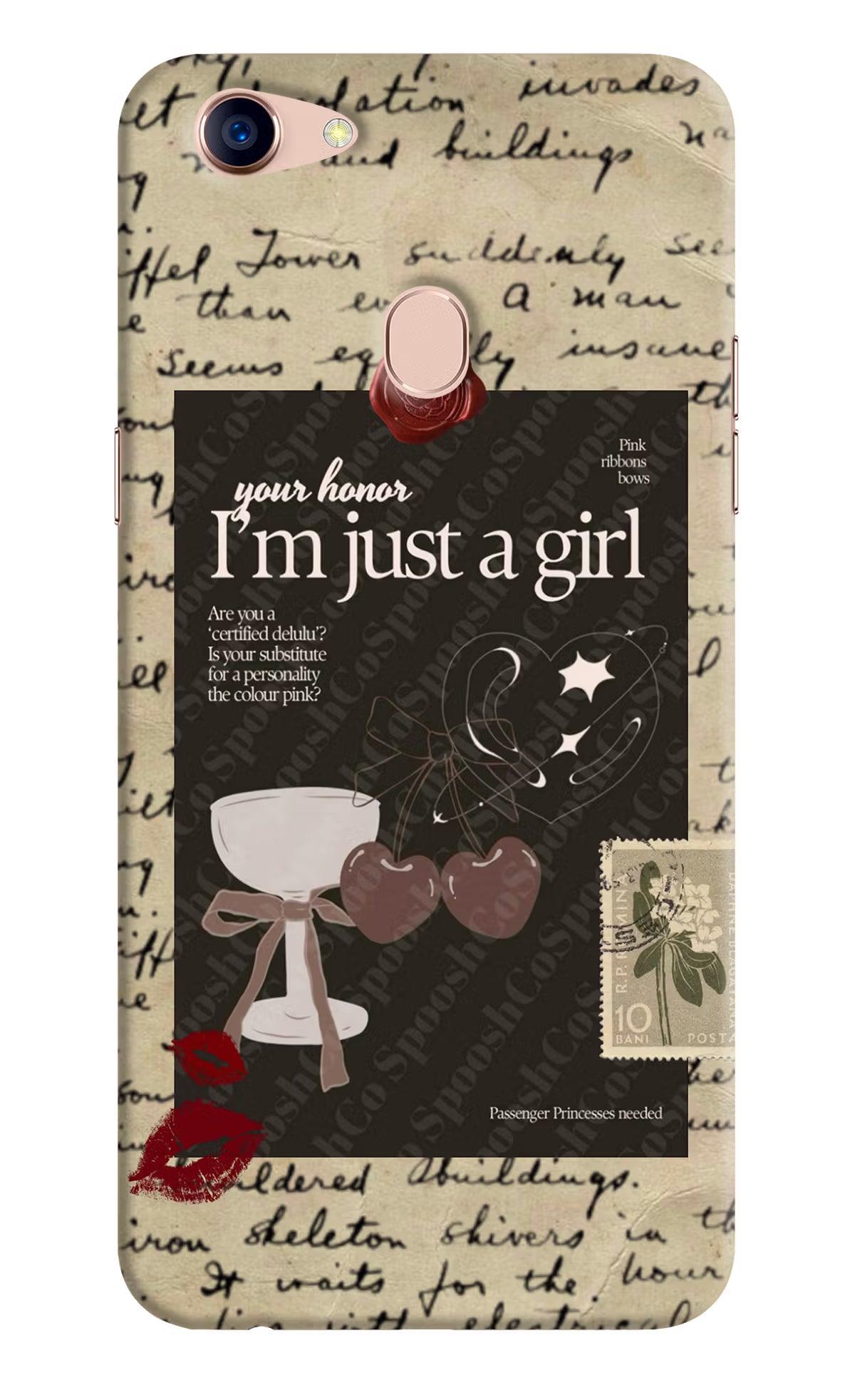 I am just a girl Oppo F5 Hard Case Back Cover by Casekaro