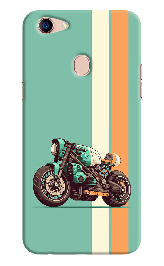 Striped Moto Drift Oppo F5 Hard Case Back Cover by Casekaro