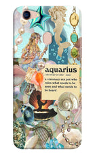 Aquarius Zodiac Oppo F5 Hard Case Back Cover by Casekaro