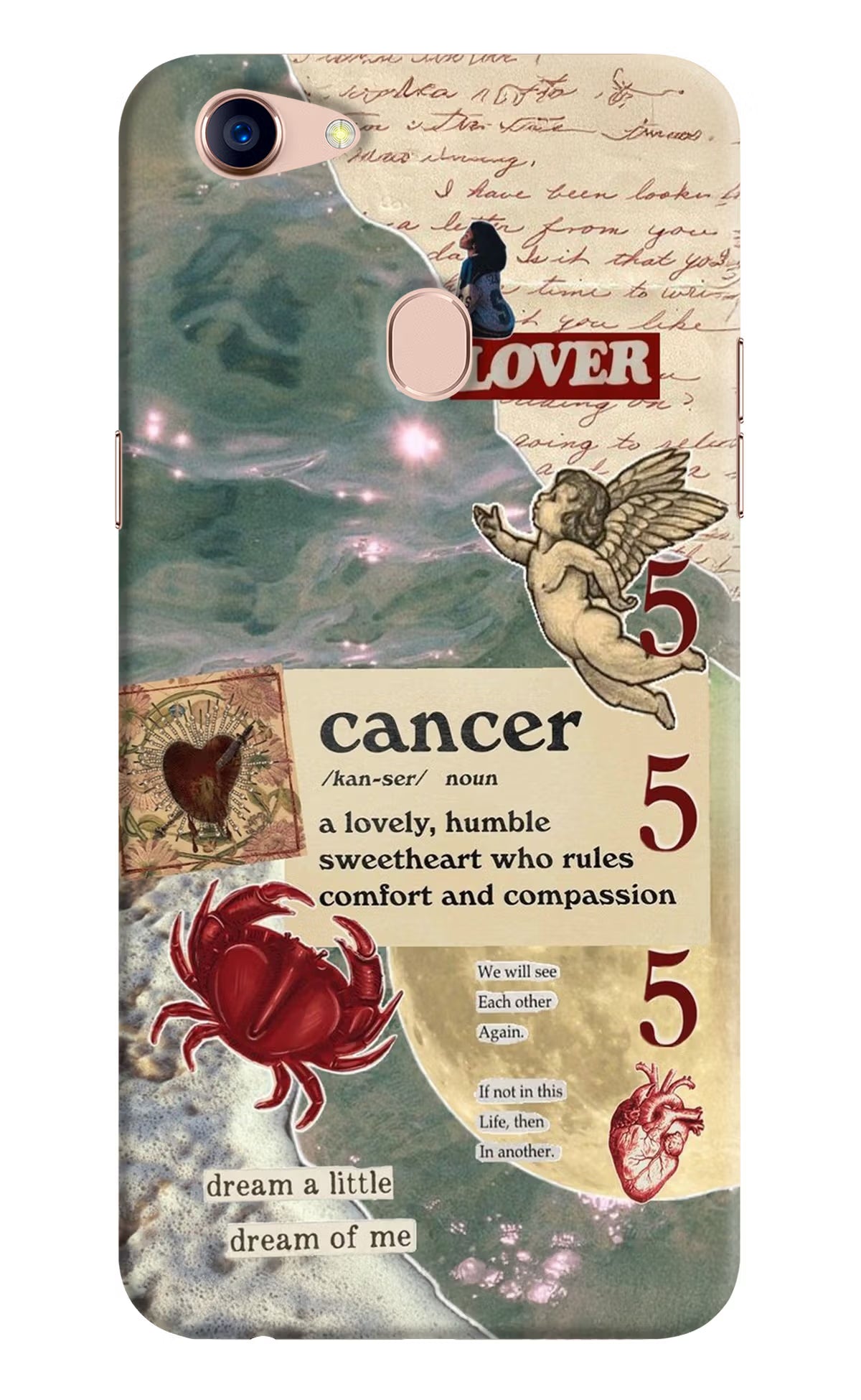 Cancer Zodiac Oppo F5 Hard Case Back Cover by Casekaro